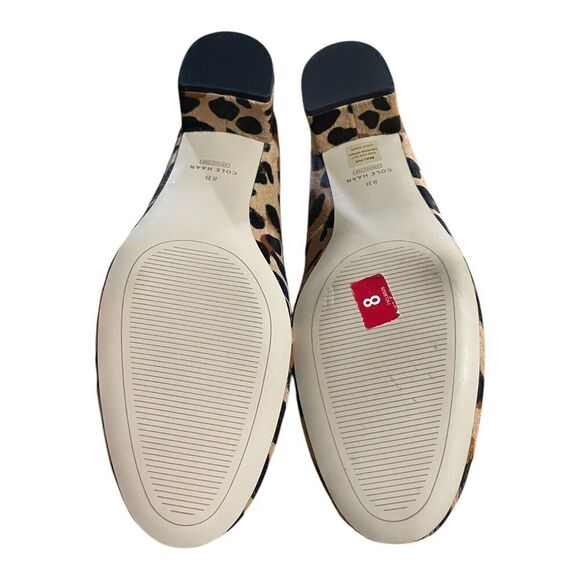 Cole Haan Lesli Pump Jaguar Print Tan & Brown Calf Hair Women’s Size 8B - Picture 7 of 8